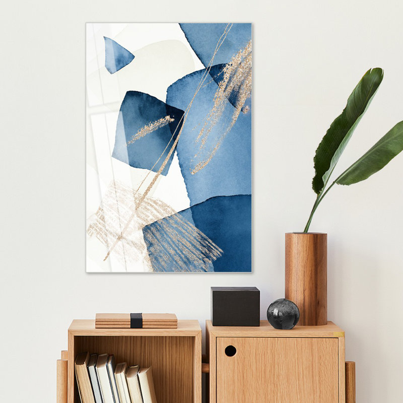 Peinture élégante en verre trempé, 11,8 x 15,7 pouces | 100% verre trempé, épaisseur: 0,16 pouce | Superbe décoration intérieure pour le salon, la chambre à coucher et le bureau | Durable et facile à nettoyer, art mural parfait