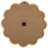 Madesh Wood and Glass Scalloped Clock