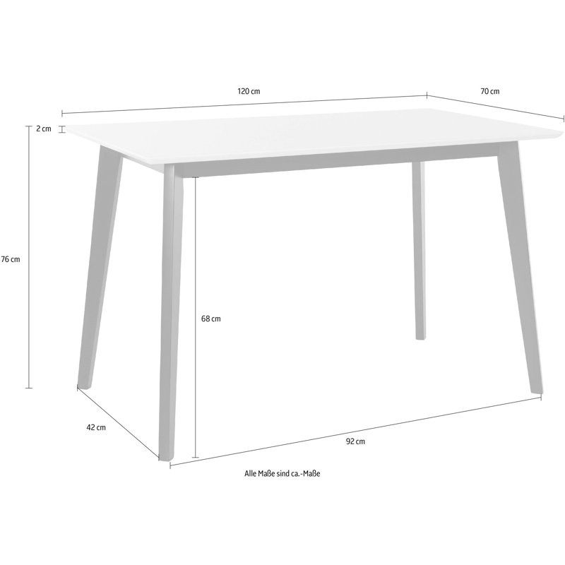 Ayia Solid Wood Base Dining Table, Black