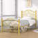 Auxter 38" Metal Platform Bed Frame with Parisian Style Headboard and Footboard, Heavy-duty Slats Support, Under Bed Storage, No Box Spring Needed