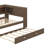 Full-Size Wooden Daybed With Built-In Shelves USB Ports LED Lighting And Pull-Out Trundle-840990378