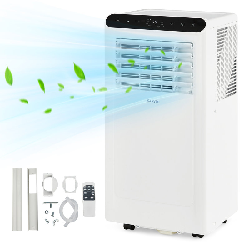 Climatiseur portatif 3-en-1 8 000 BTU, refroidissement / déshumidificateur / ventilateur, 48dB silencieux, télécommande, minuterie 24H, ensemble de fenêtre, refroidit 350 pieds carrés, écoénergétique