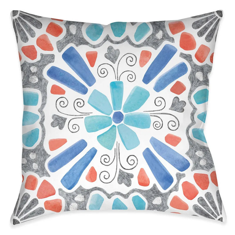 Coastal Mosaic Throw Pillow
