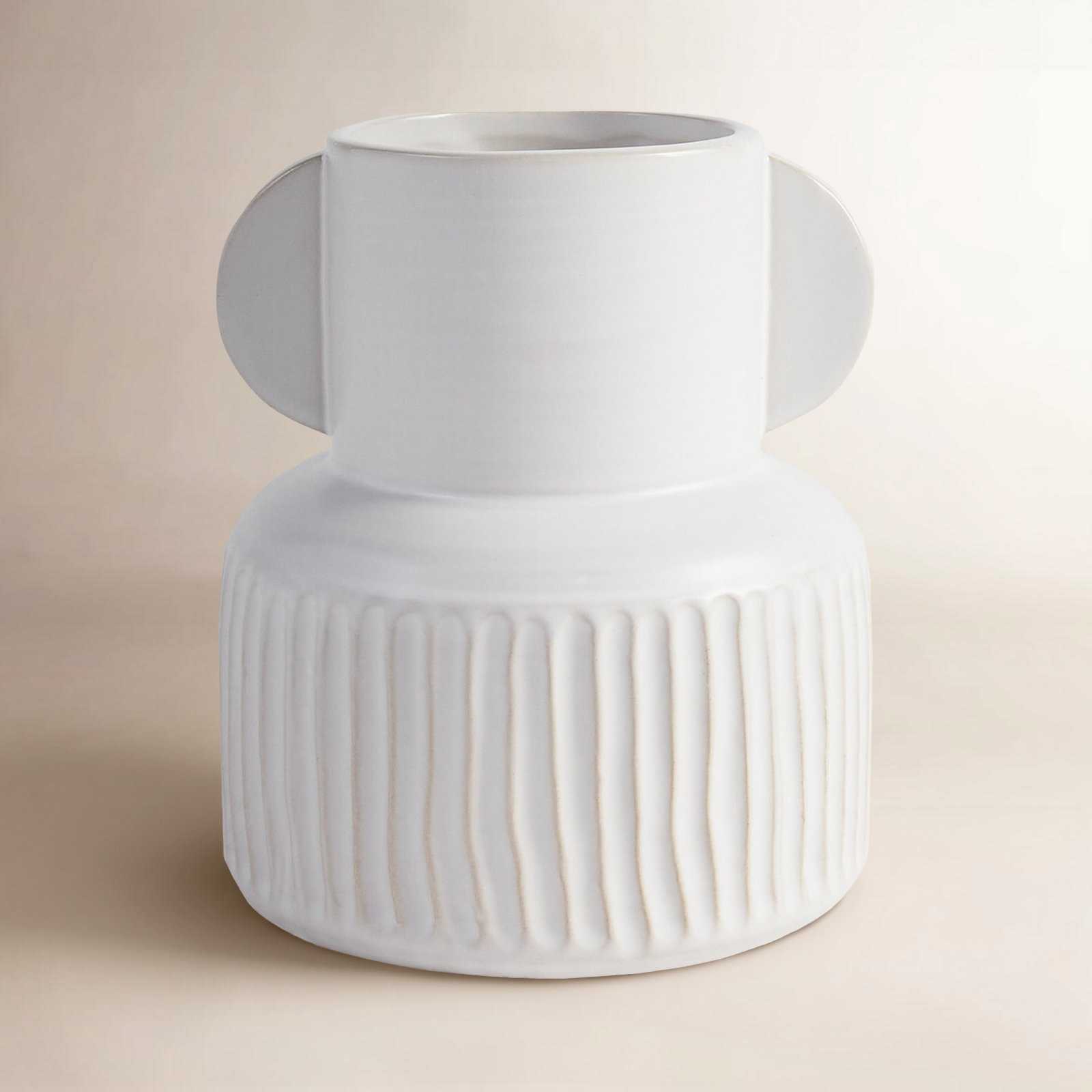 Jorge Stoneware Table Vase, 6" H x 5" W x 5" D