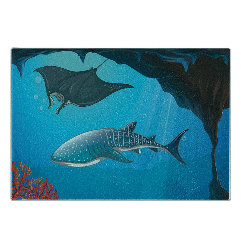 Planche à découper en verre trempé Ambesonne