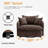 46" Oversized Swivel Chair Upholstered Deep Seat Accent Chair With 2 Pillows Suitable For Living Room, Bedroom, Lounge, Office-1971758216