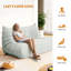 Fauteuil à billes avec accoudoirs à compression 3 places Comfy Lazy Fireside Mousse à mémoire de forme pour chambre à coucher, salon, appartement ou salle de jeux-1369293431