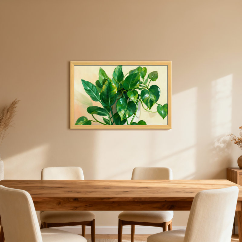 «Plants & Flowers Green Leaves Plant Nature», reproduction d'art sur toile, H 16 po x l 24 po, Toile tendue