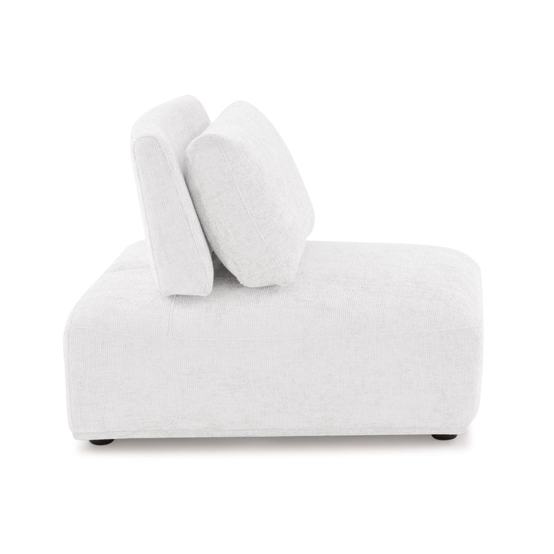 Aukeem 4 - Piece Upholstered Sectional, White Polyester