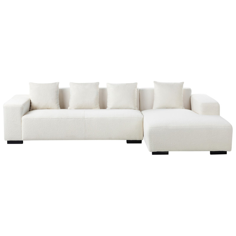 Alhan 4 Seater Corner Sofa , Left Hand Facing, White