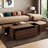 Rectangular Sliding Top Coffee Table With 2 Drawers And 2 Hidden Storage Compartments