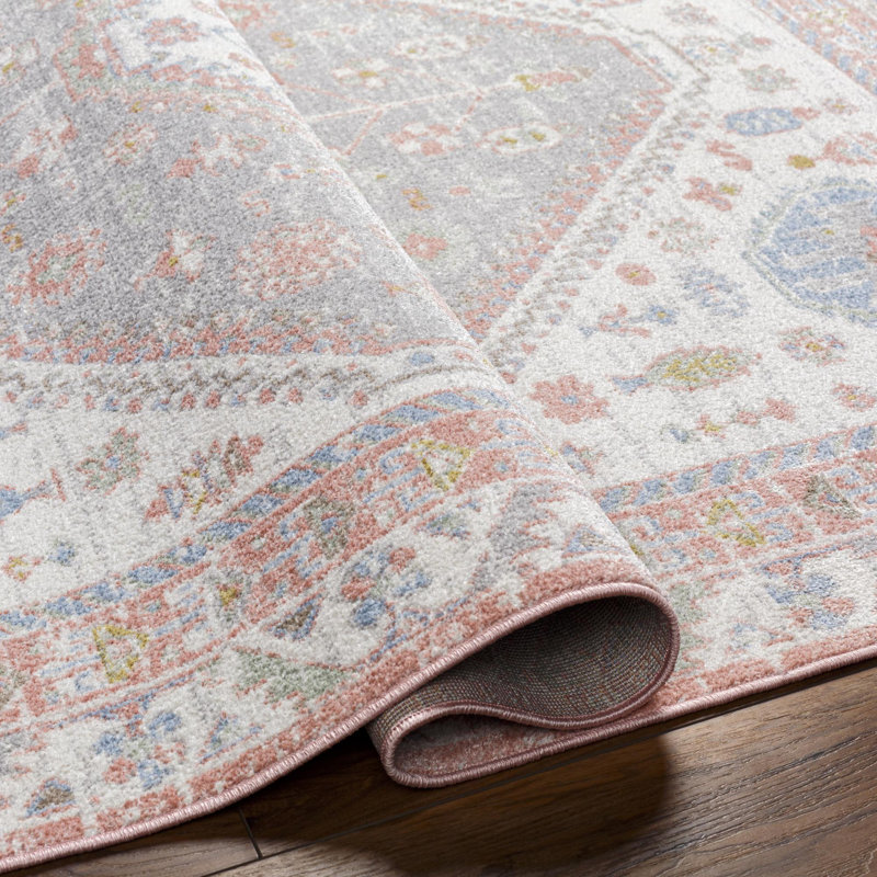 Benfield Machine Washable  Rose Area Rug, Runner 2'7" x 7'3"