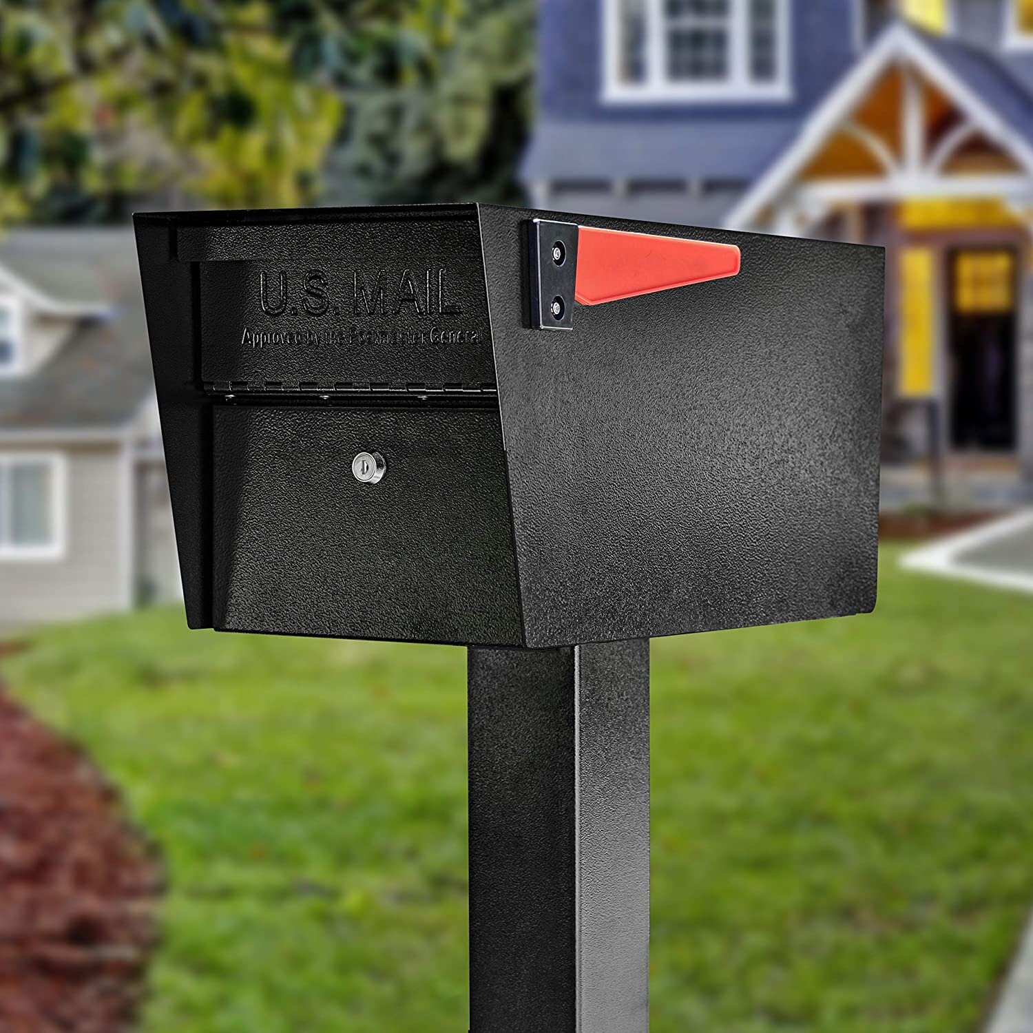 Mail Boss Mail Manager Locking Security Post Mounted Mailbox & Reviews ...