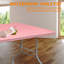 Table de patio pliante rose, table en plastique portable pour le camping, pique-niques, fêtes, charge élevée-643782044-643782045-643782055