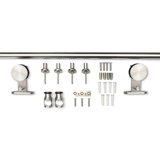 Barn Door Rail System, 72", Stainless Steel