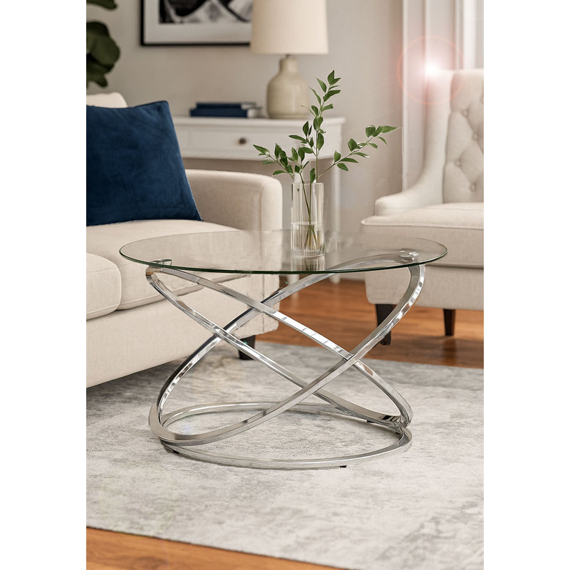 Rhiannon Open Coffee Table, Chrome