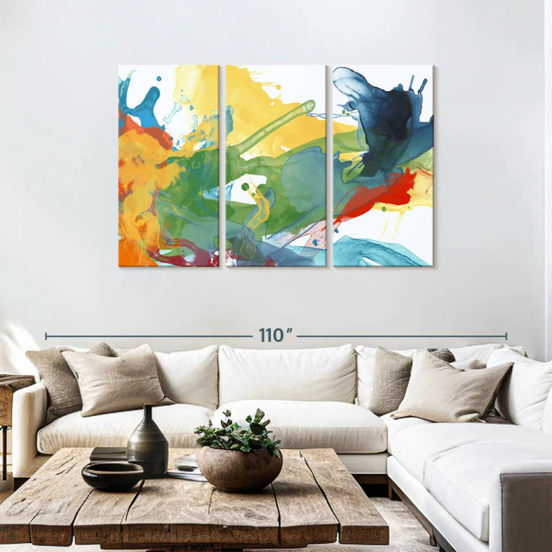 Avery Primary Abstract I, 48" H x 74" W