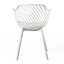 Chaise de coquelicot pour l'extérieur - blanc, polypropylène, utilisation stable et moderne, avec motif élégant-1718311215