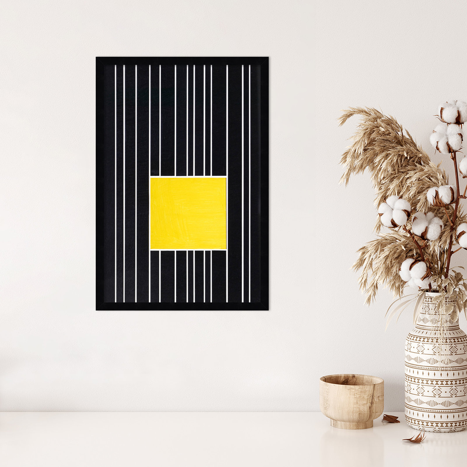 Yellow Box Self Storage Print by Alex Dunn, Black, 25" H x 17" W