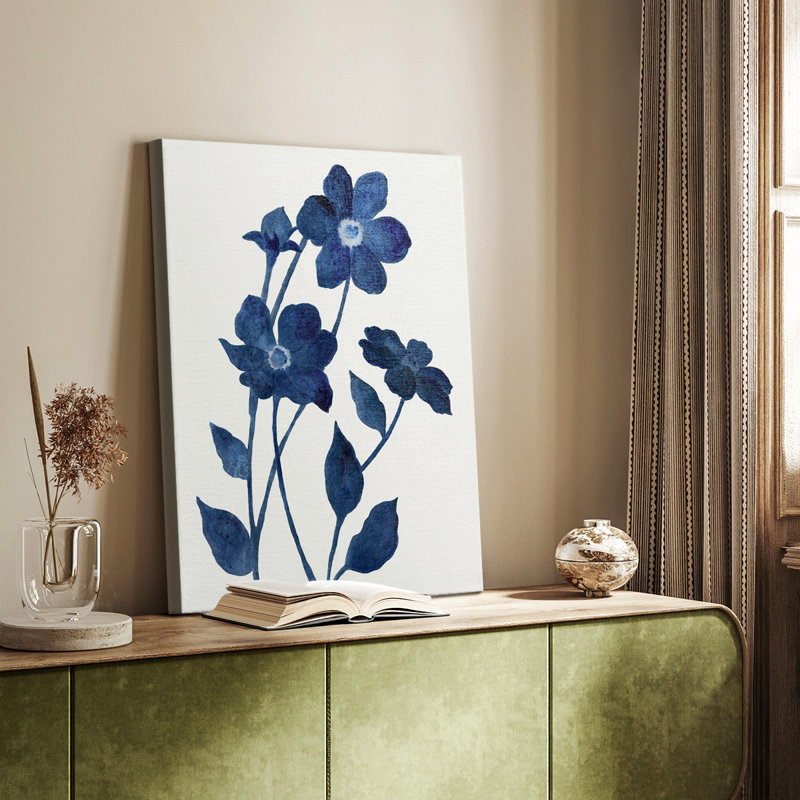 Indigo Bloom II - galerie sur mesure, H 18 po x l 12 po