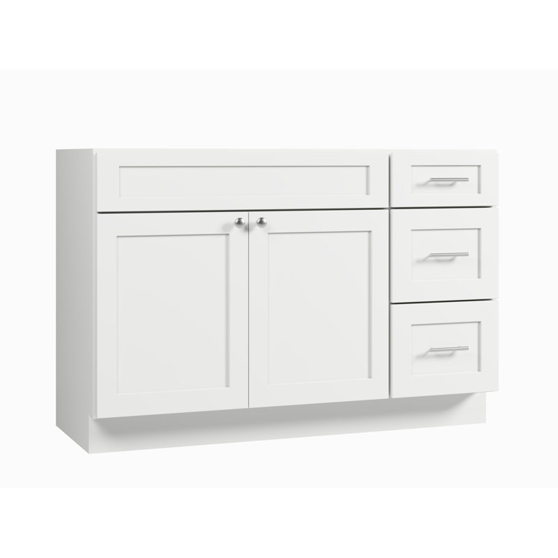 Base de meuble-lavabo simple 51 po Disar, Blanc