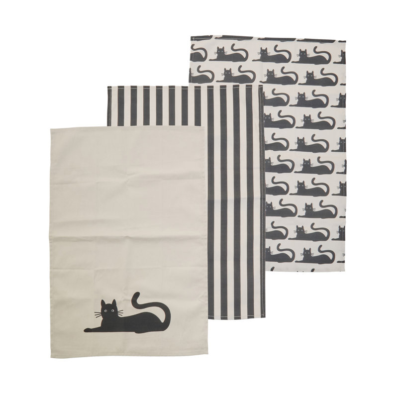 Cotton Stripe Waffle Tea Towel Kitchen Towel