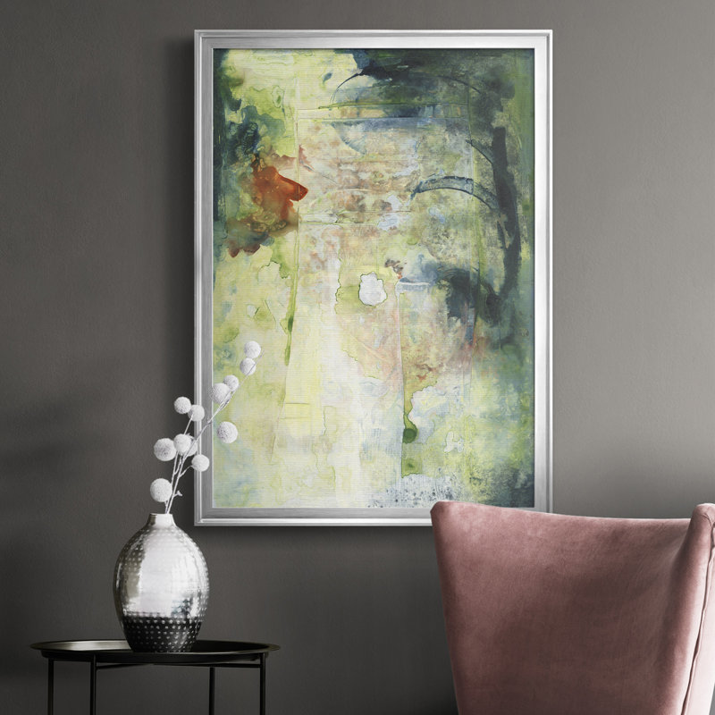 Nature's Elements II - Toile avec cadre de qualité supérieure - prête à être accrochée, Cadre argenté