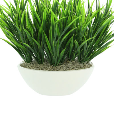 13" Artificial Grass in Planter