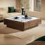 Table basse carrée en noyer noir-104904339