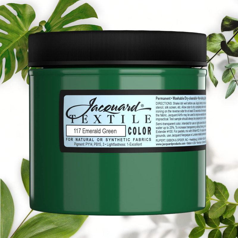 Emerald Green Fabric Paint 8 Oz Textile Color