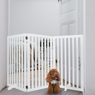Barrière pour animaux autoportante en bois Metter avec une paire de pieds de support