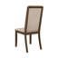 Ensemble de 2 chaises de salle à manger rembourrées en tissu, noyer moyen