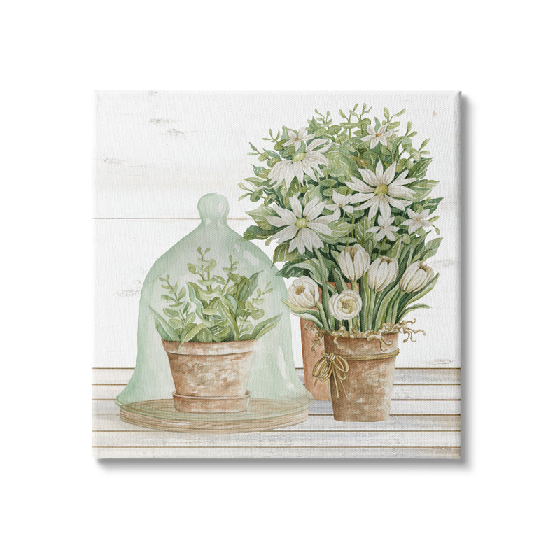Art traditionnel sur toile tendue avec cloche XL par Cindy Jacobs, H 36 po x l 36 po x P 1,5 po