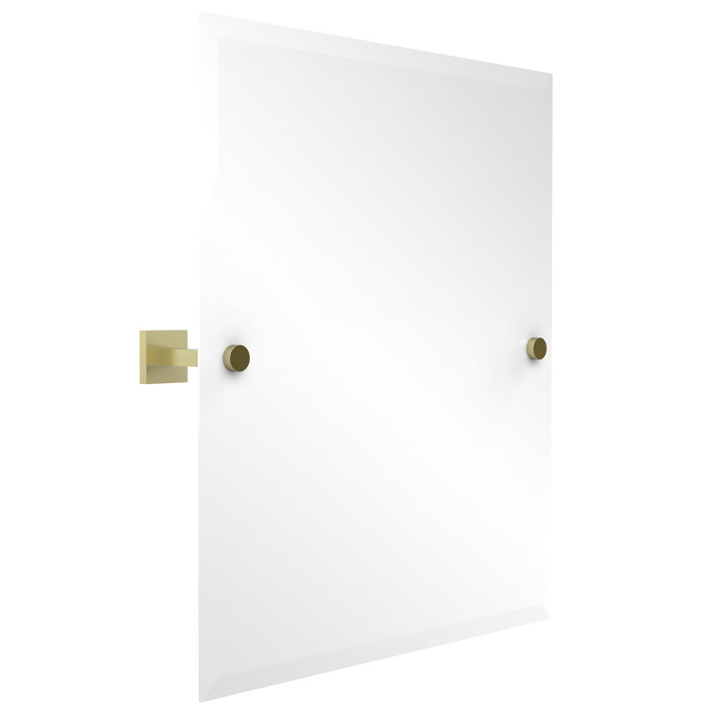 Miroir d’appoint avec rebords haranu, Laiton satiné