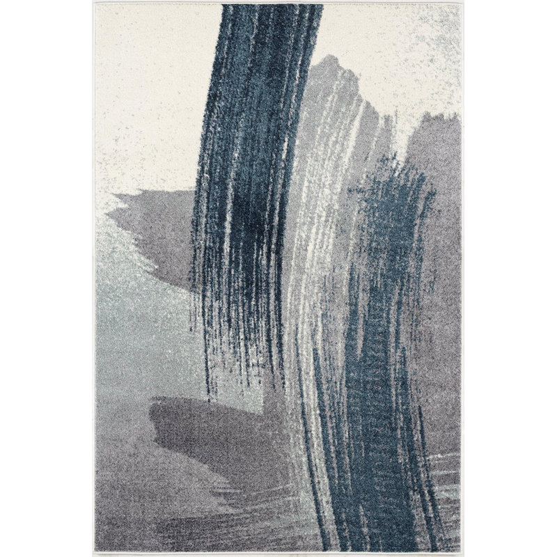Tapis de couloir à motif abstrait moderne et moderne Drais, Tapis de couloir 2 pi x 8 pi