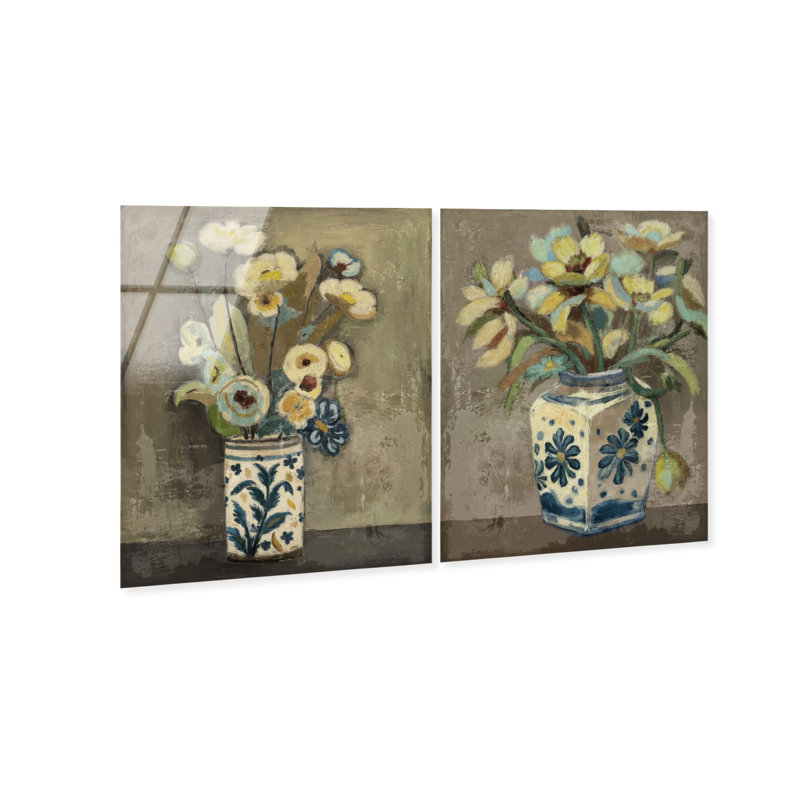 Flowers In Vases Set Set by Oliver Gal, 16"H x 20"W, High-Gloss Acrylic Print