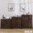 Dark-brown Solid + Manufactured Wood Accent Cabinet