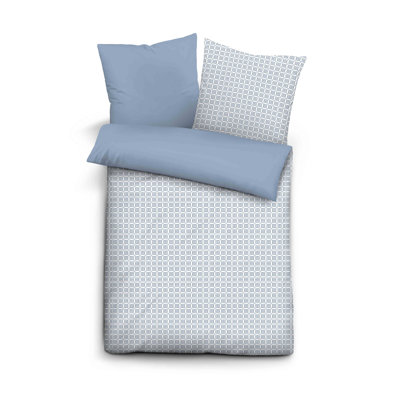 biberna CINQUE Renforce Bettwäsche 0041702 AVIANO Cotton Geometric Duvet Cover Set with Pillowcases