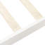 Lit plateforme simple blanc en bois massif avec tête de lit et cadre