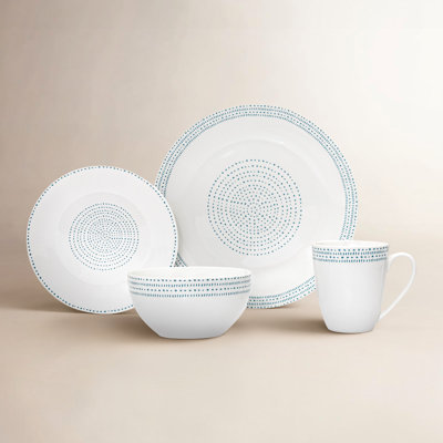 Staccata 16 Piece Porcelain Dinnerware Set