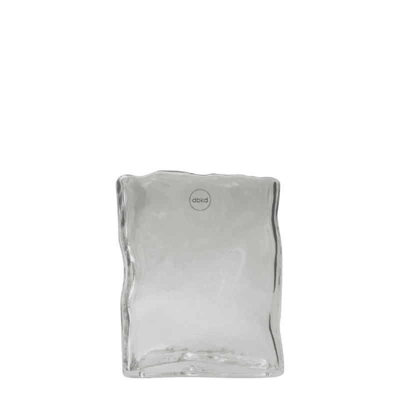 Filia Glass Table Vase, Clear, 7.09" H x 5.91" W x 3.15" D