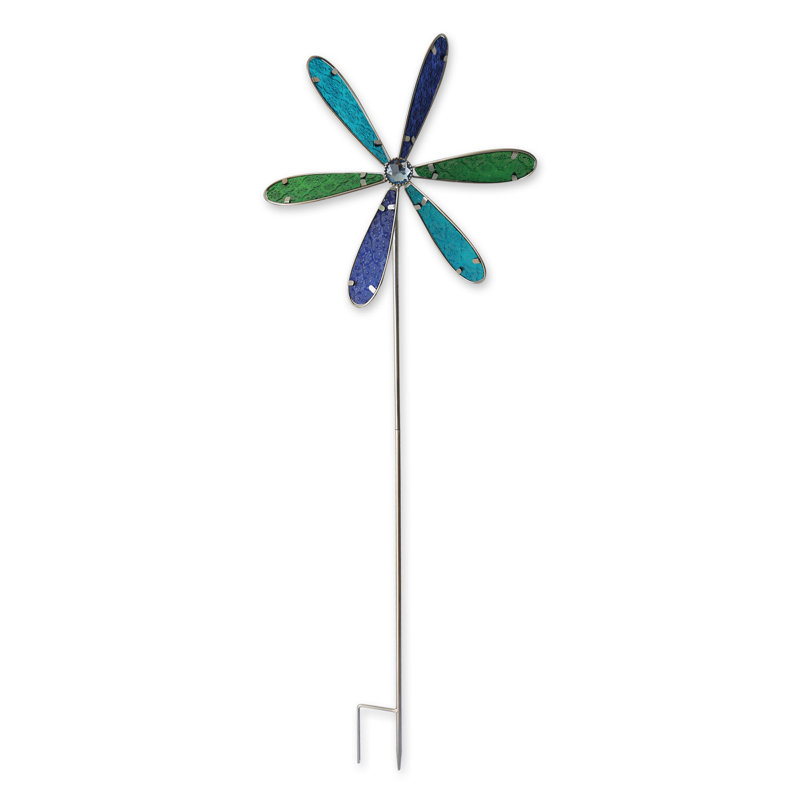 Piquet de jardin Safiye, Bleu / vert, 21" H x 14" lx 4" p