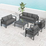 Tempie 7 - Person Patio Conversation Sets with Cushions