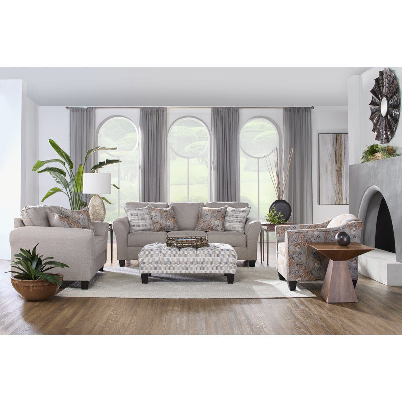 Dewald Upholstered Armchair, Yablon Barley