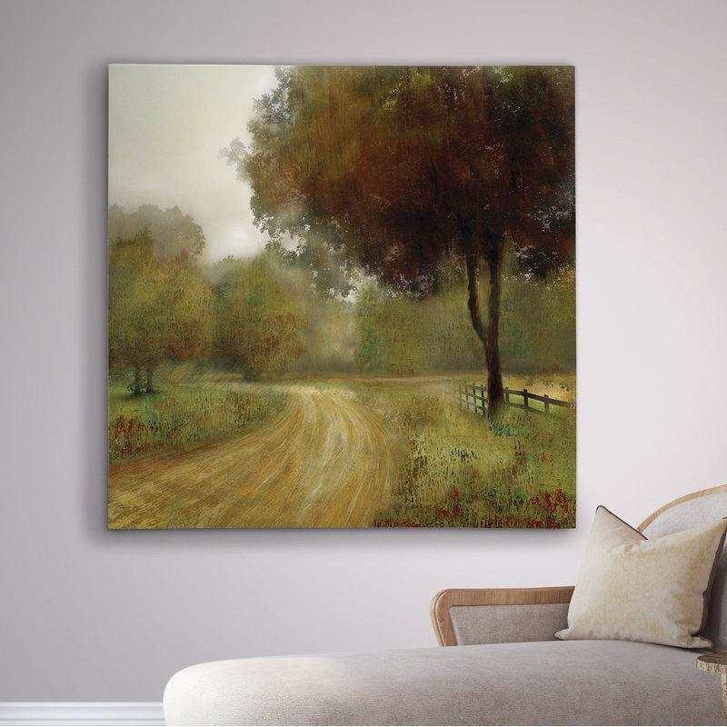 «Country Road», reproduction de peinture à l'huile, Toile tendue, H 16 po x l 16 po x P 1,5 po