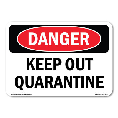 Adhésif décoratif quarantaine Keep Out 5 po x 3,5 po