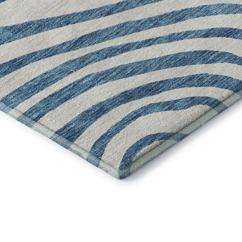 Premium Machine Washable Prisco Teal Rug, Rectangle 10' x 14'