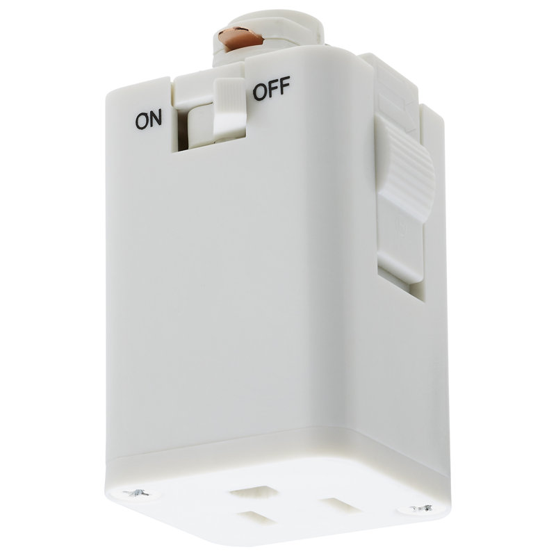 Adaptateur de prise de courant;, Blanc