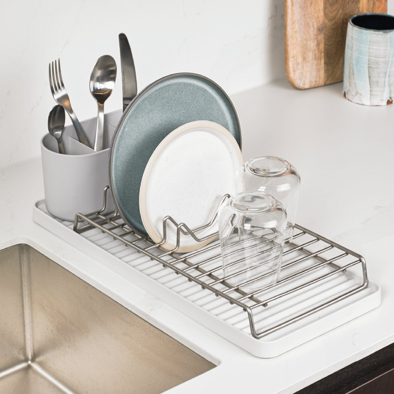 Recycled Compact Draining Rack - Made in UK, Stone
