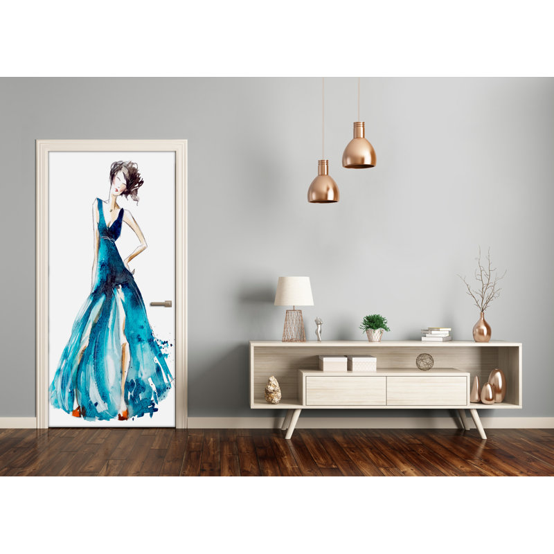 Fashion Illustration Door Decal